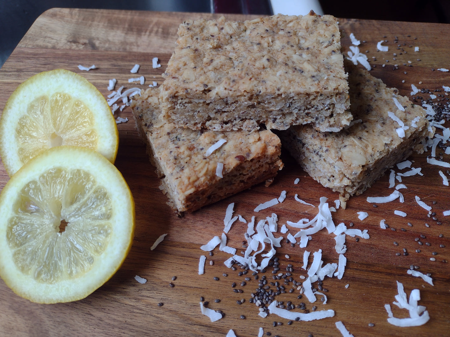 Lemon Coconut Chia Bars- 16 bars
