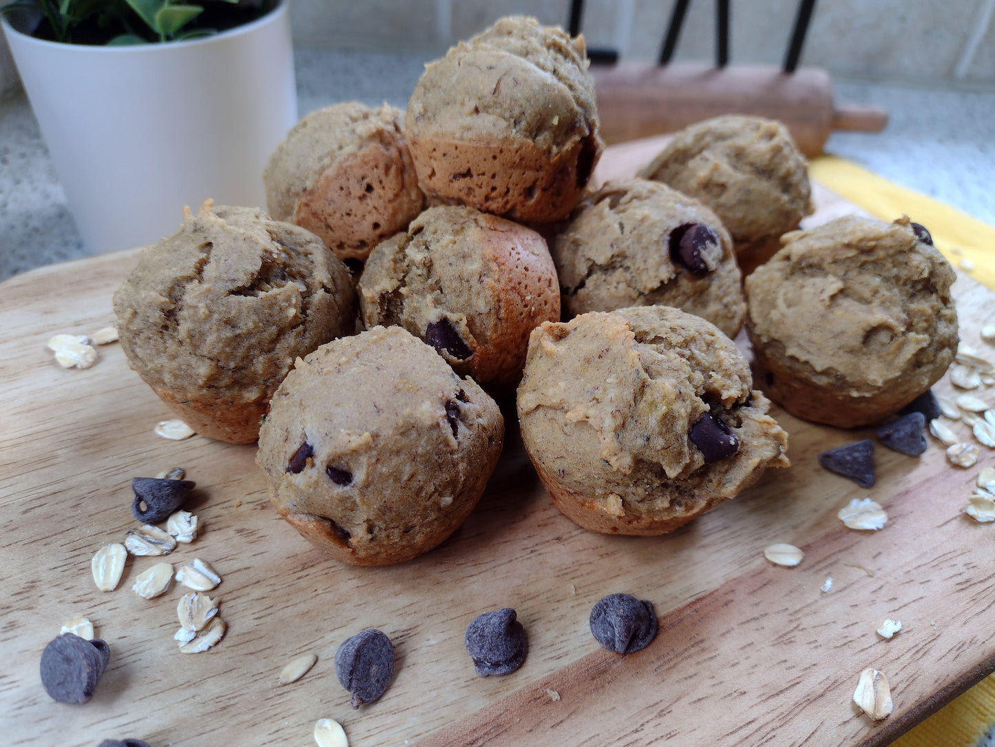 Chocolate Chip Banana Muffins